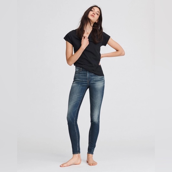 RAG & BONE Nina High-Rise Skinny Denim Jeans | Color: Irving | NEW/NWOT!!💚👖💚 - Picture 1 of 13
